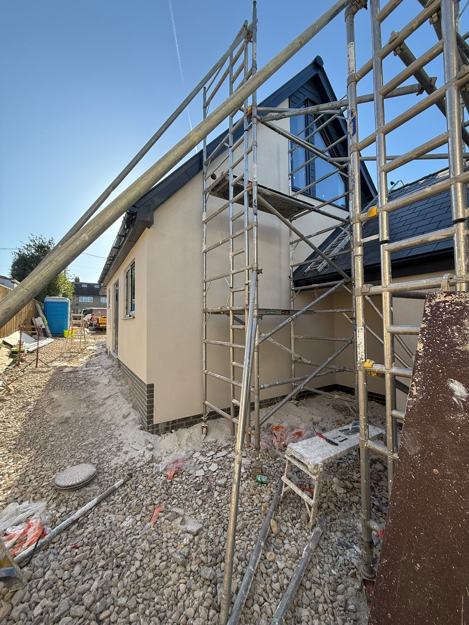 Finished EWI render on residential development