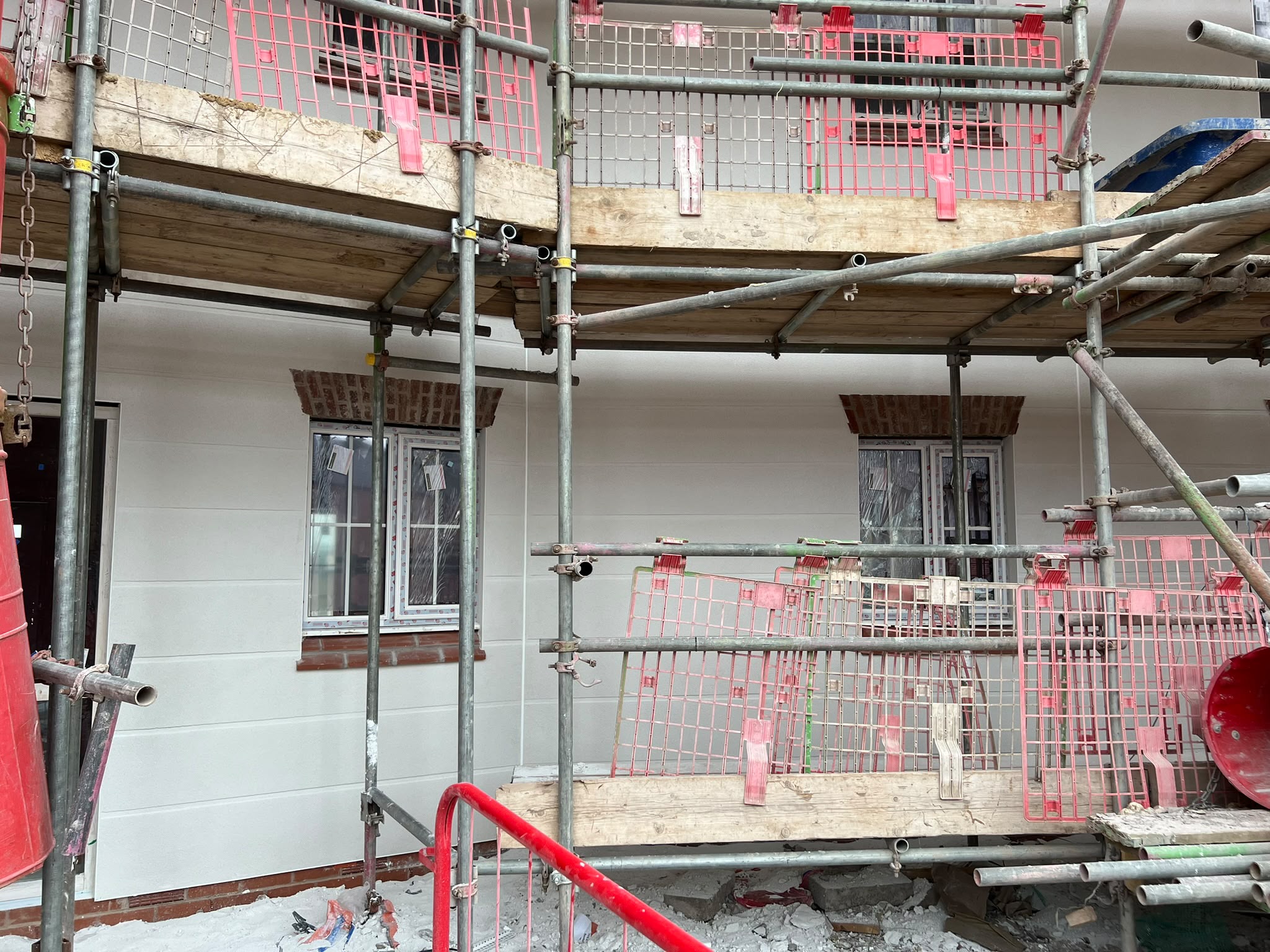 New-build property finished with K-Rend monocouche through-coloured render