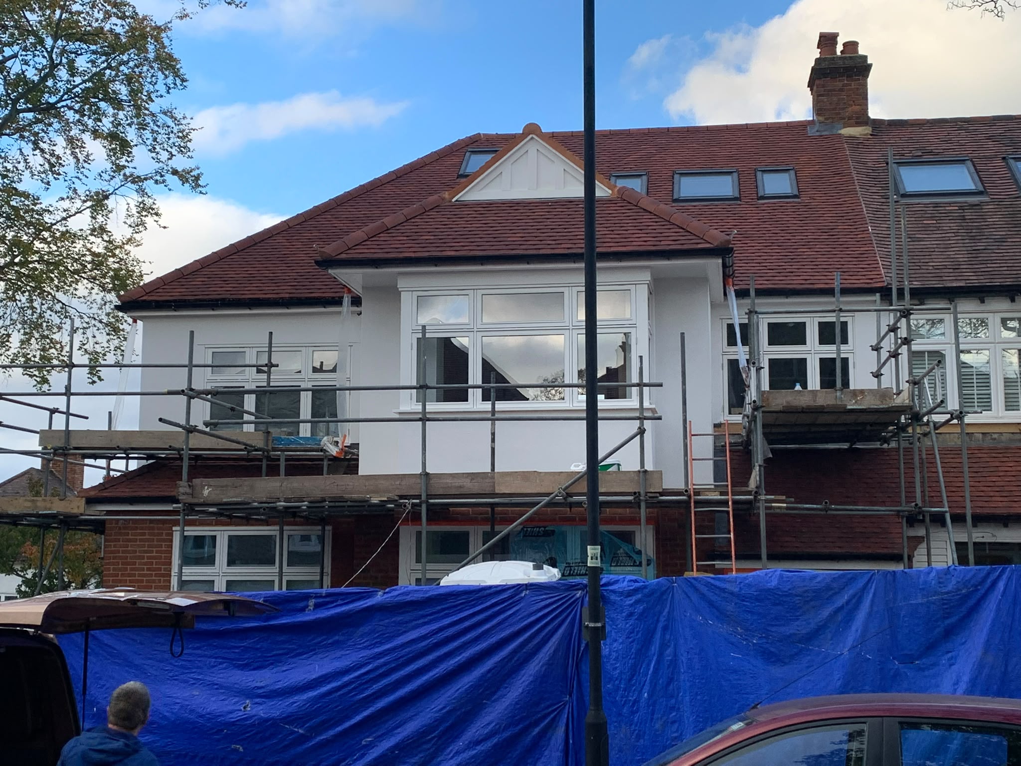 Dutch gable end of period farmhouse